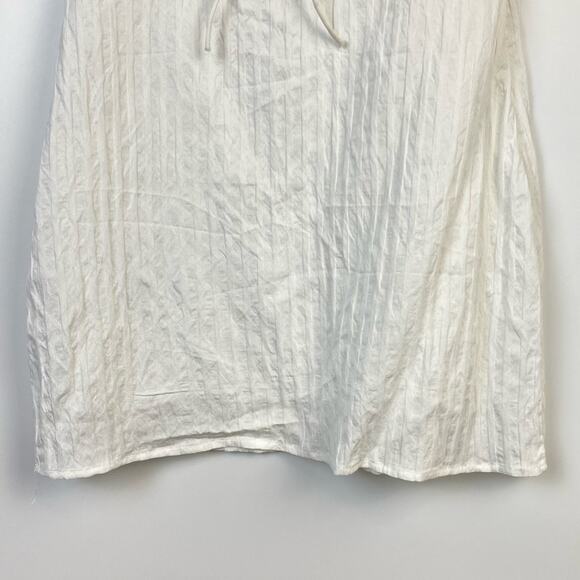 Shein Frill Trim Tie Front Crinkle Dress White Size Small (4) - Picture 5 of 13